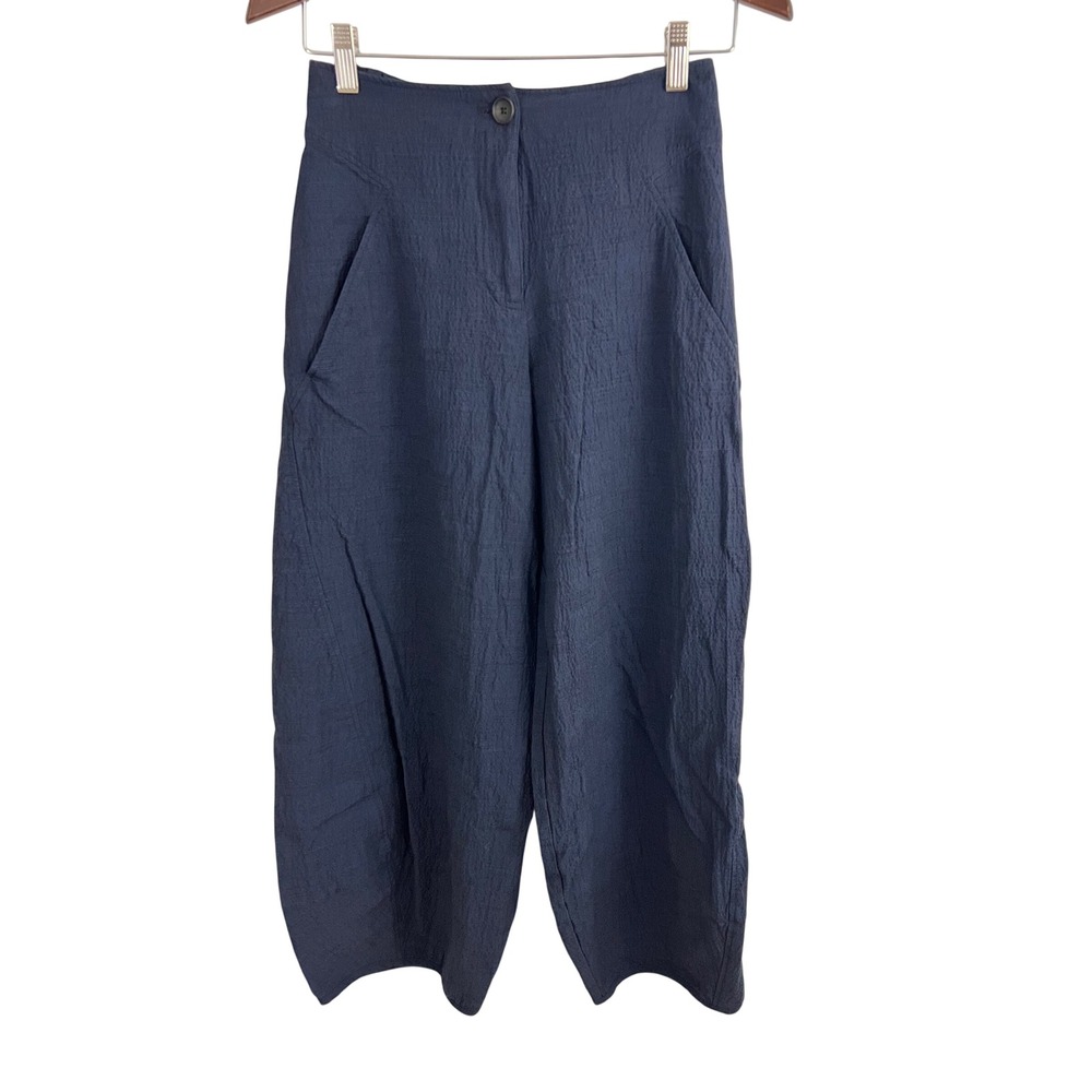 OSKA Barrel Balloon Leg Pants Women Size 0 Textured Cropped Wide Leg
